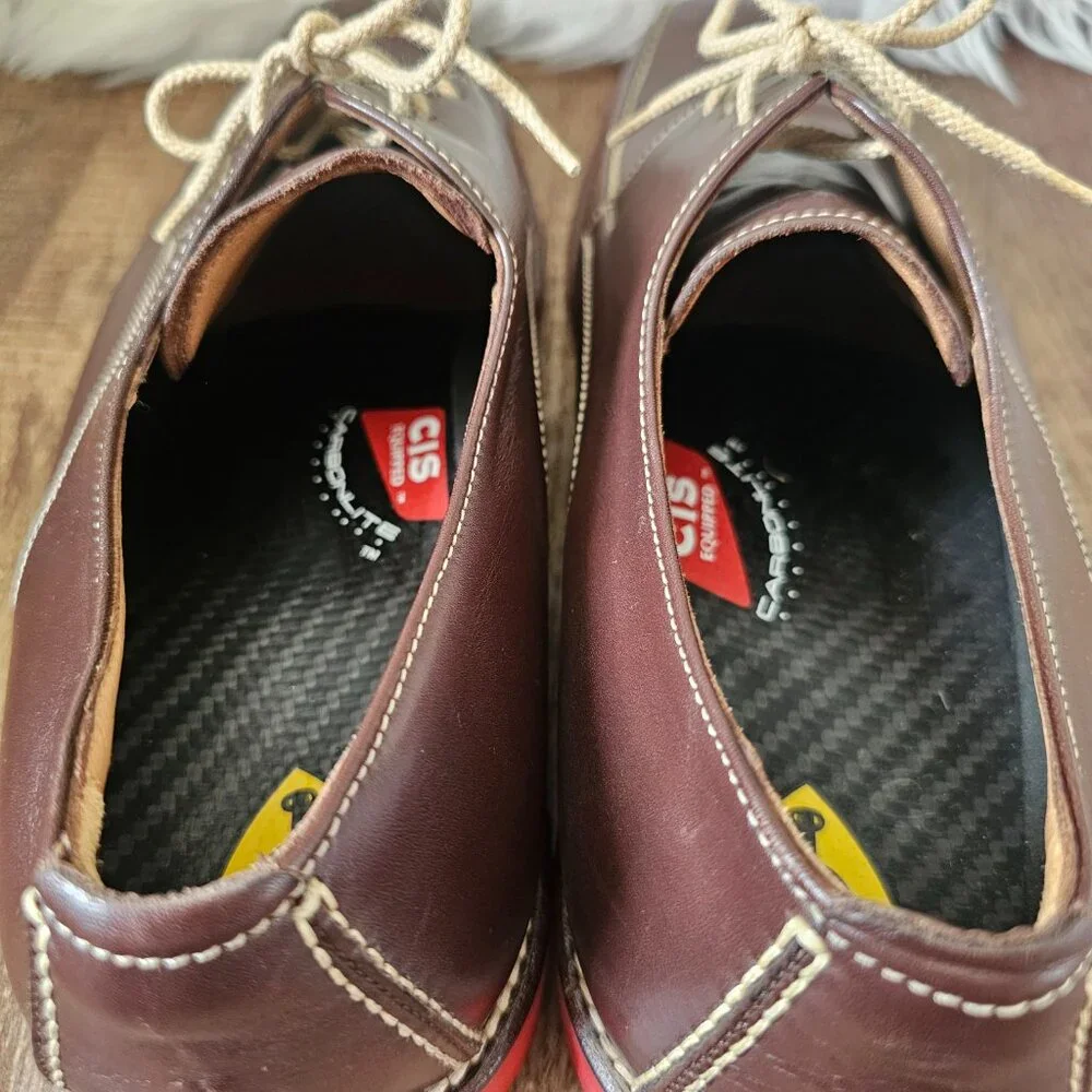 Michael Toschi Mirco Italian Bicycle Toe Oxford Shoes US12 Chocolate Red Sole